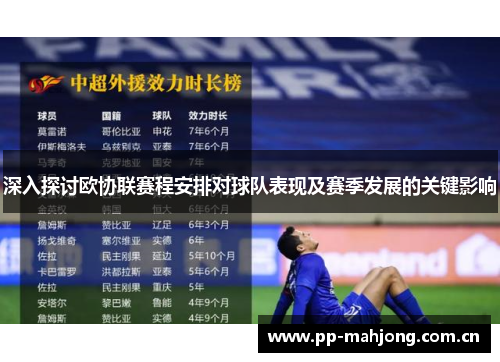 深入探讨欧协联赛程安排对球队表现及赛季发展的关键影响 深入探讨欧协联赛程安排对球队表现及赛季发展的关键影响